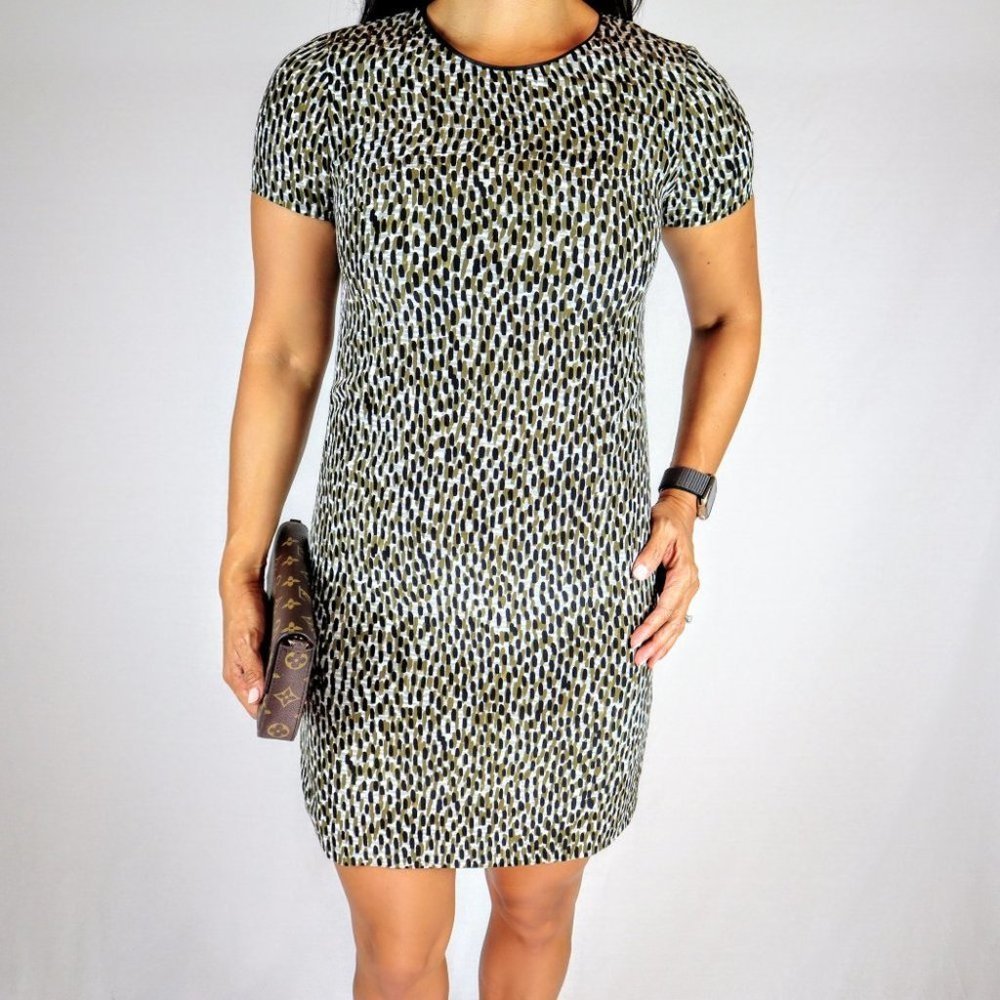 Burberry Brit Spotted Black Shift Dress Sz 4